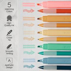 BLIEVE gel pens with 0.5mm tip deliver smooth writing.