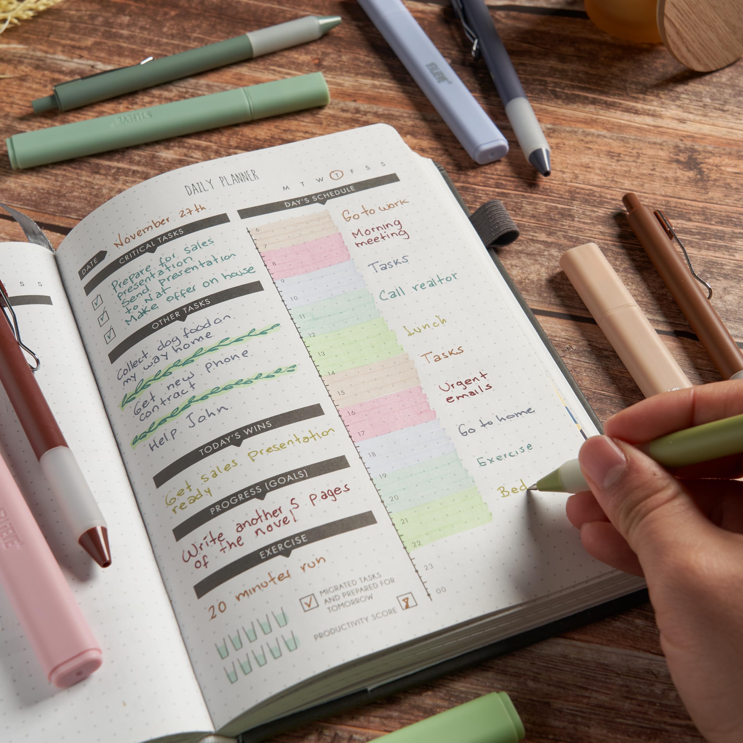 BLIEVE rubber grip gel pens for comfortable writing sessions