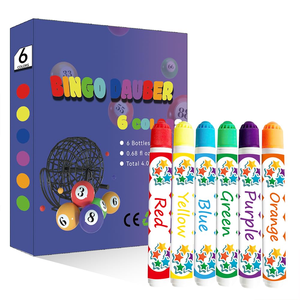 Blimark Bingo Daubers with bright colors for crisp bingo marks and dot art