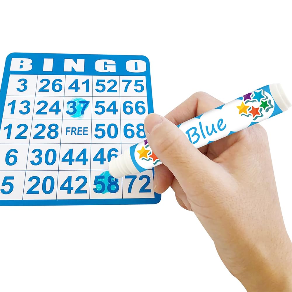 Blimark Bingo Daubers quick-dry ink minimizes smudging on cards