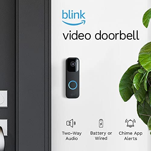Blink Like-New Video Doorbell works with Alexa for hands-free answering.