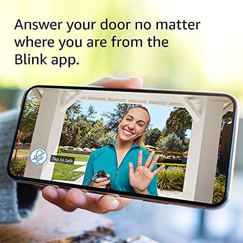 Blink Like-New Video Doorbell live-view on app with two-way talk.