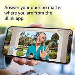 Blink Like-New Video Doorbell live-view on app with two-way talk.