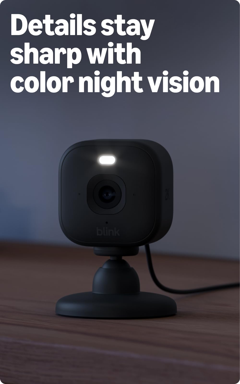 Blink Mini 2K+ 2K resolution with zoom captures finer detail.