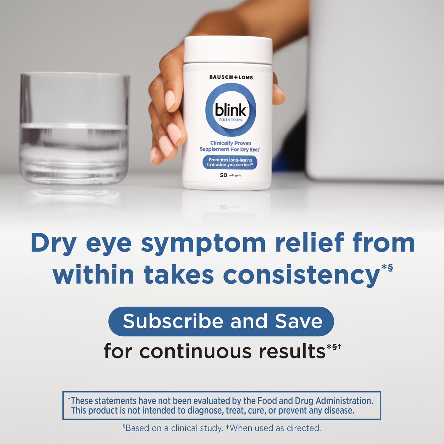 Blink NutriTears hydration-focused image suggesting all-day eye comfort.