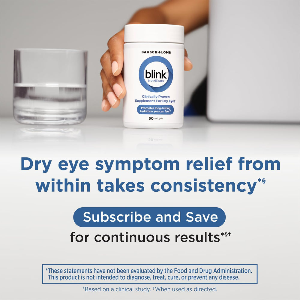 Blink NutriTears hydration-focused image suggesting all-day eye comfort.