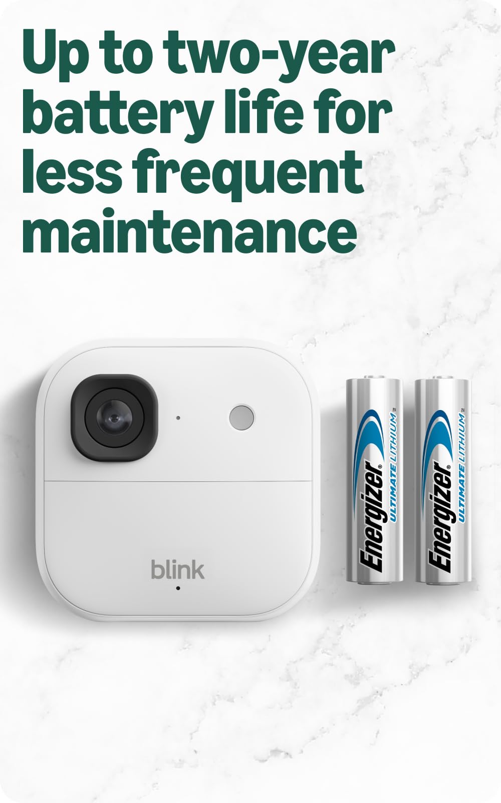Blink Outdoor 2K+ weather shield protects against rain and dust for reliable security.