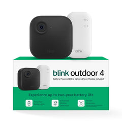 Blink Outdoor 4 camera mounted on porch capturing 1080p HD video for porch surveillance.