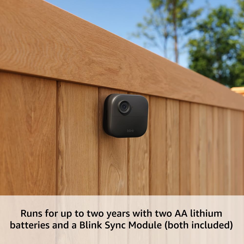 Blink Outdoor 4 wall-mount setup showing discreet outdoor monitoring.
