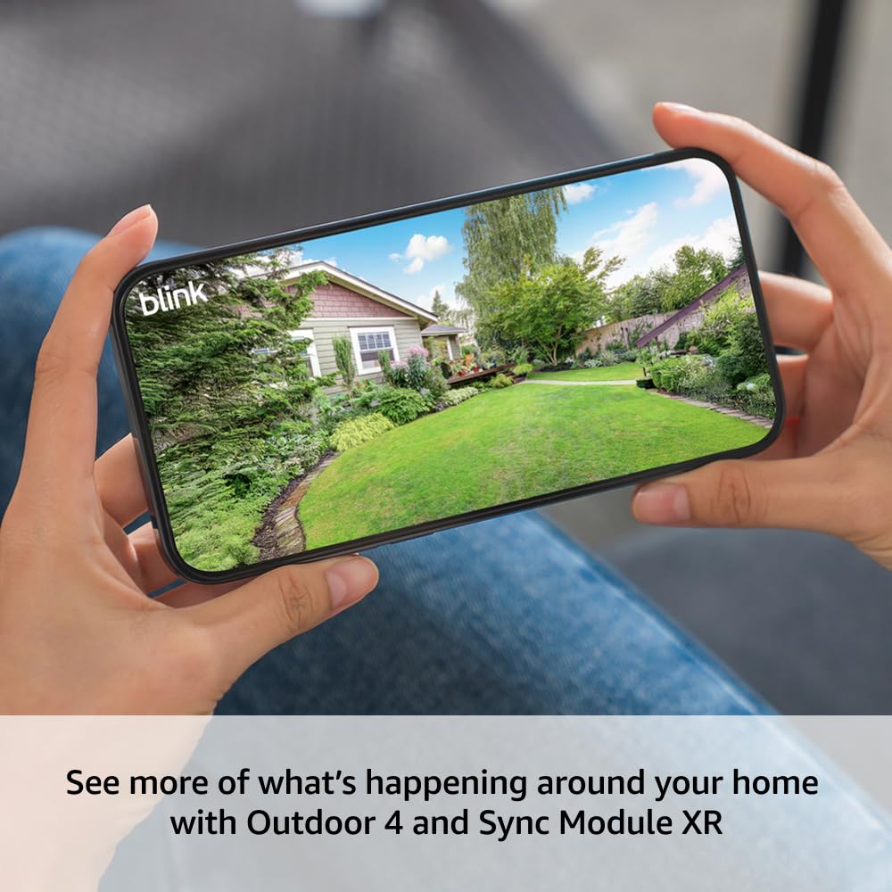 Blink Sync Module XR powering extended wireless range and stable connections.