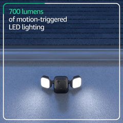 Blink Outdoor 4 Floodlight Camera LED lighting in action providing outdoor illumination around your entryway