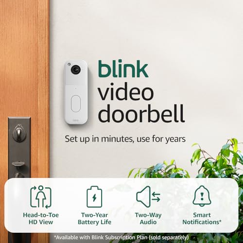 Blink Video Doorbell works with Alexa for hands-free door control and access.