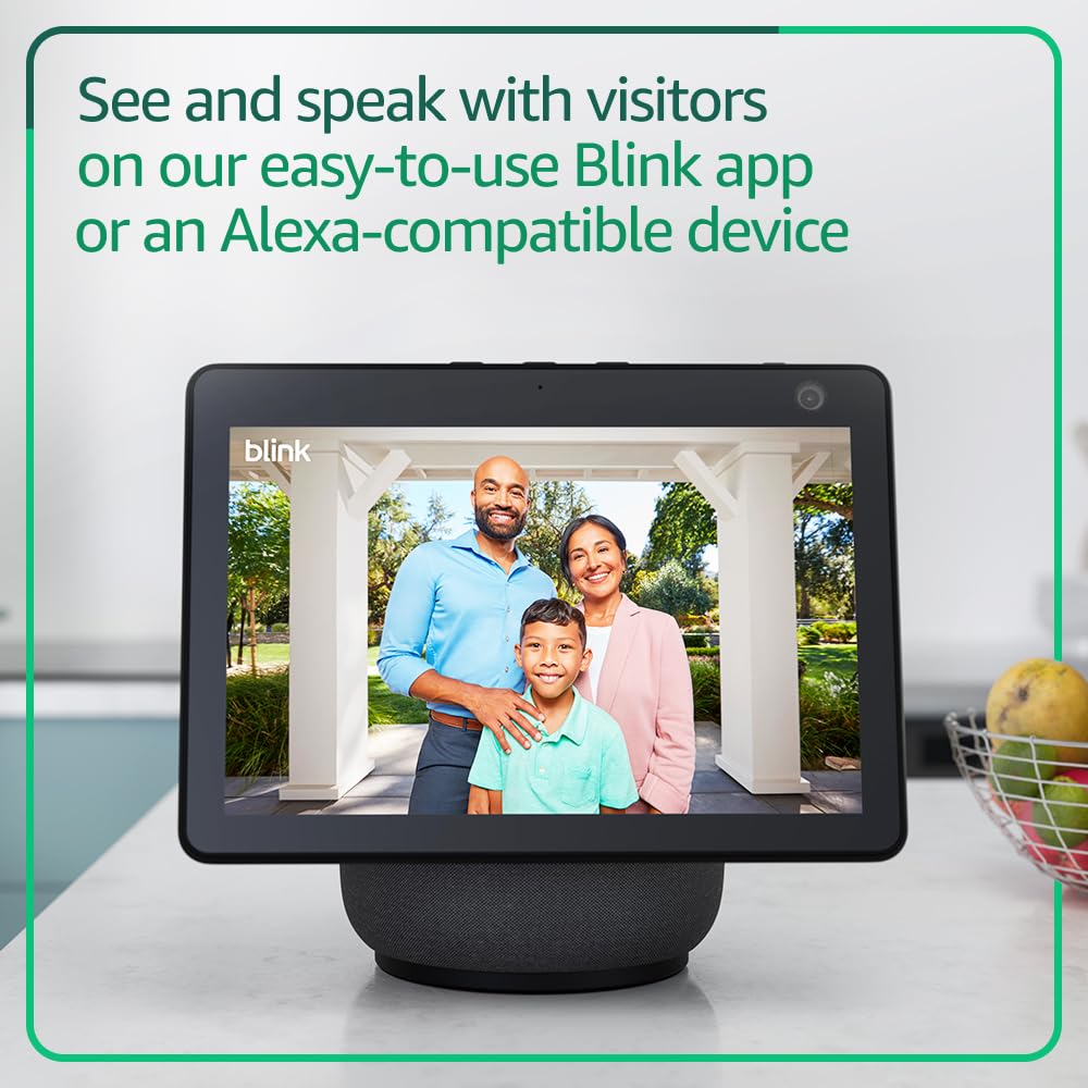 Easily install the Blink Video Doorbell wire-free with flexible placement options.