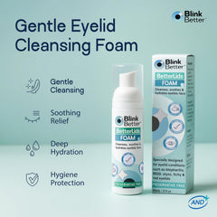 Packaging shot of BlinkBetter BetterLids with eye care labeling.