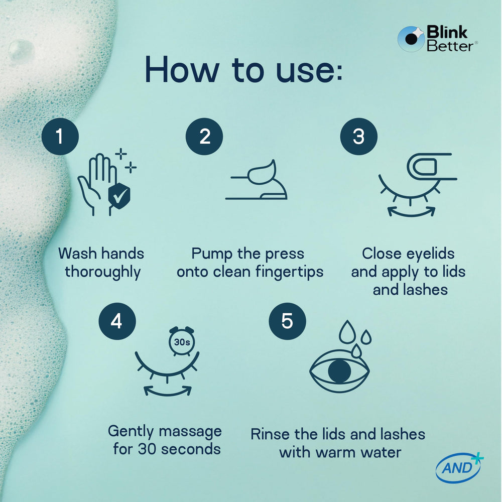 BlinkBetter BetterLids packaging highlights tea tree formula for soothing eyelid care.