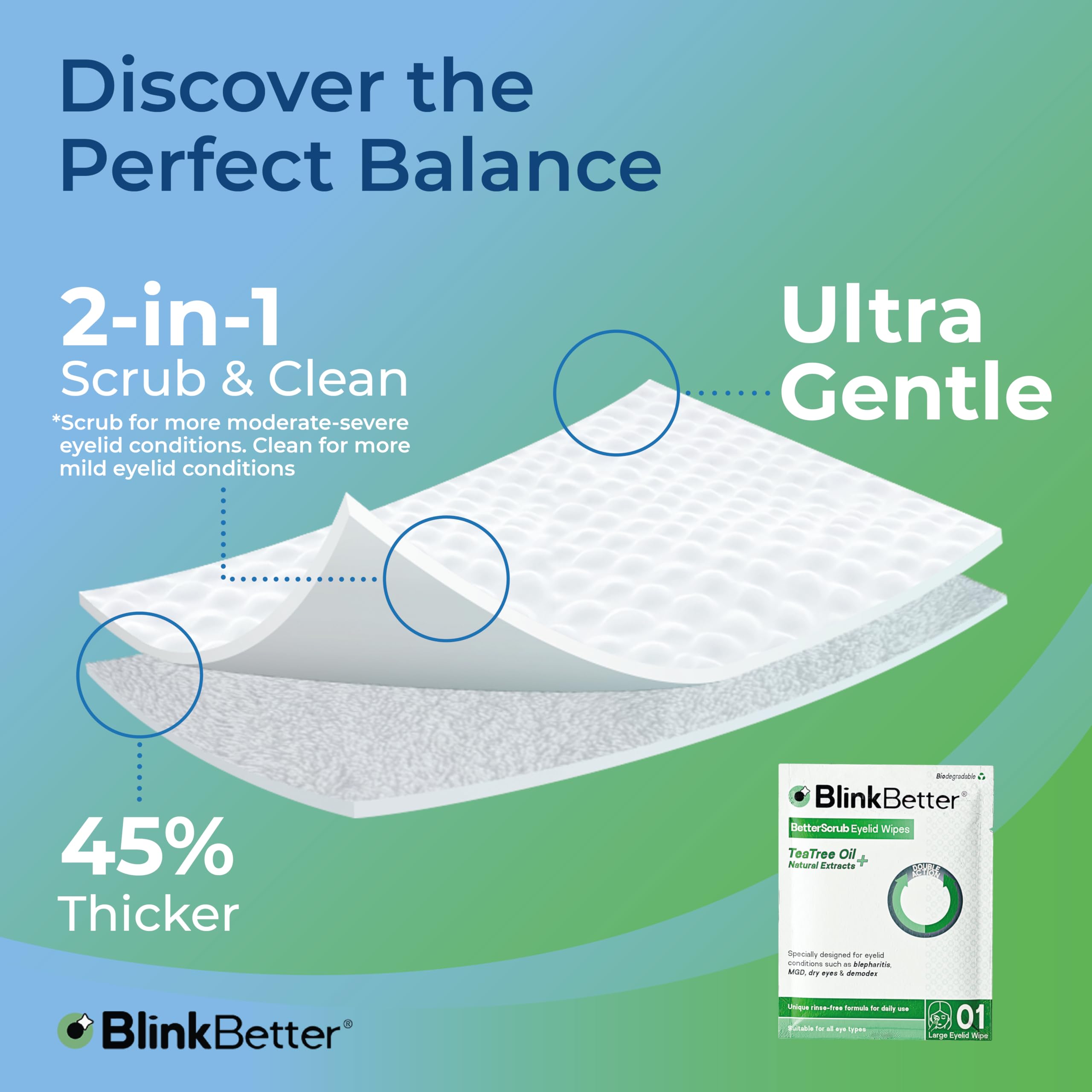 BlinkBetter chamomile aloe soothing formula calms tired eyes.