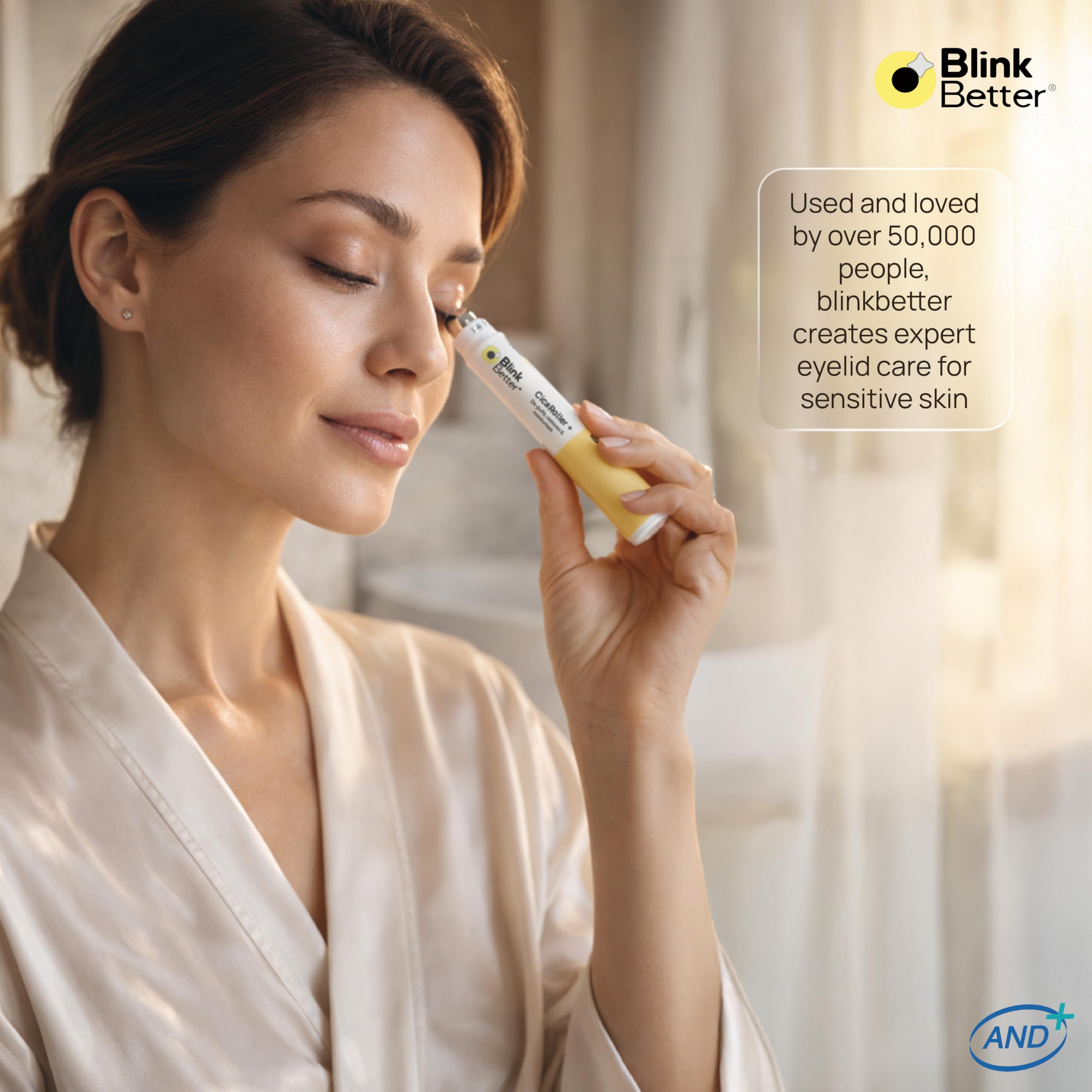 BlinkBetter roller application easily glides on before makeup