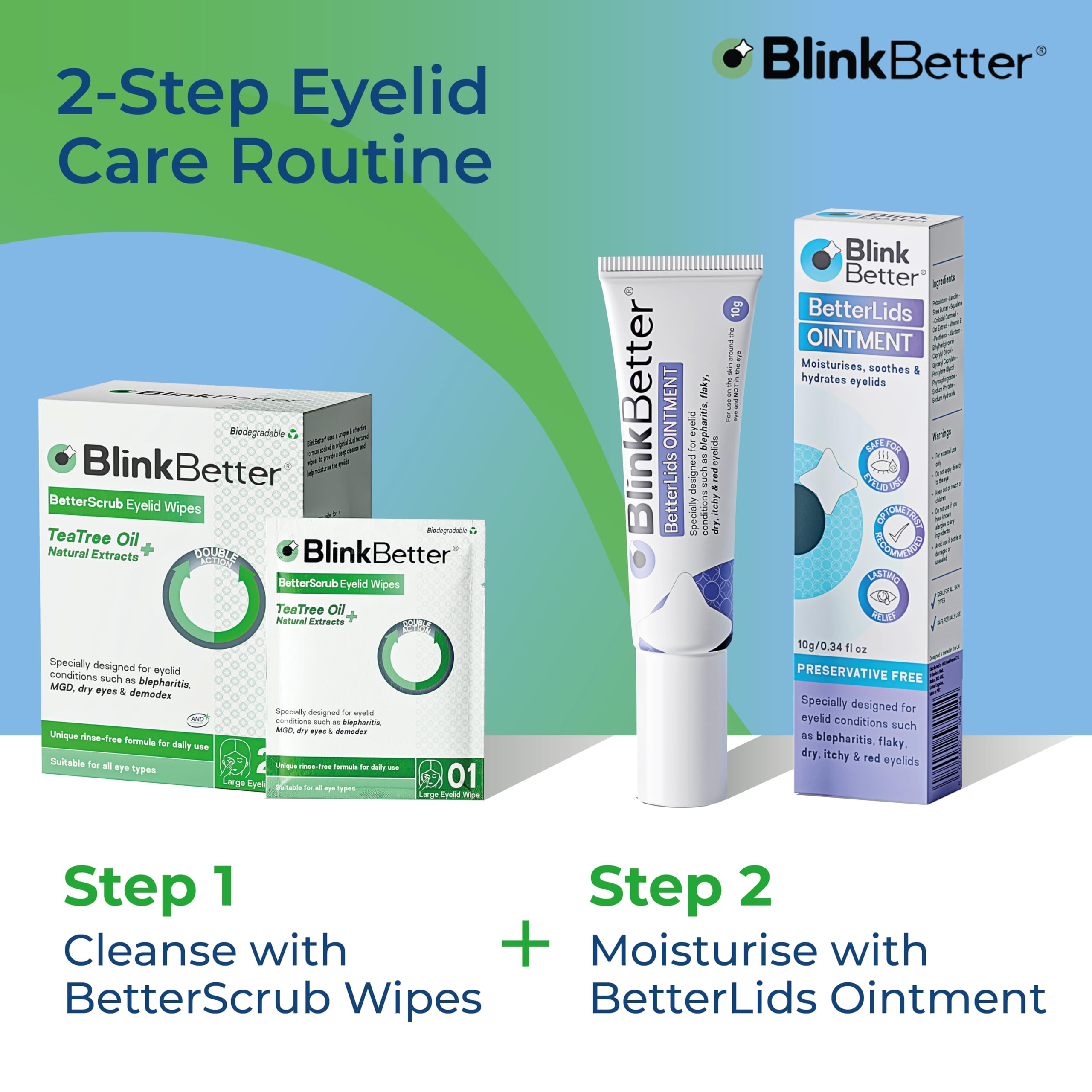 BlinkBetter travel-friendly wipes for on-the-go eyelid care.