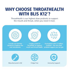 Close-up of BLIS ThroatHealth vanilla lozenge highlights smooth texture and pleasant flavor.