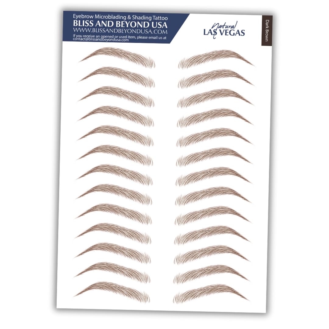 Bliss and Beyond USA waterproof eyebrow stickers provide a natural look for all-day wear.
