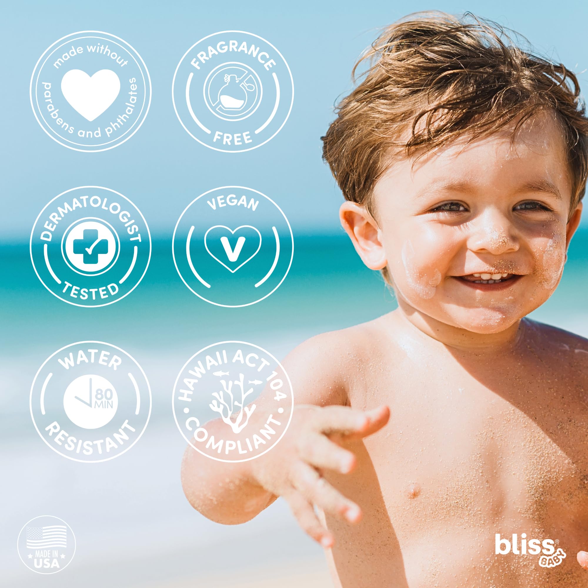 Bliss Baby Mineral Sunscreen Stick applied on the body during play
