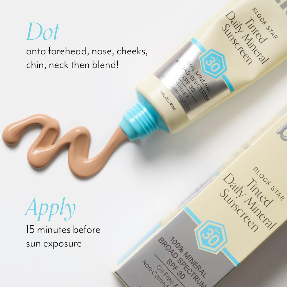 Bliss Block Star SPF 30 lavender scent adds calming ritual.