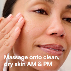 Silky, lightweight serum texture ready for morning or evening routine.