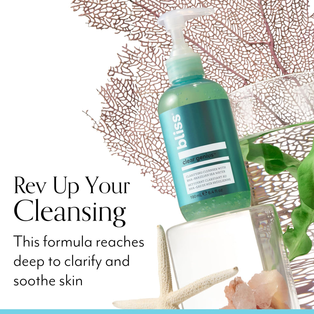 Bliss Clear Genius vegan cruelty-free label on packaging.