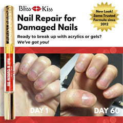 Bliss Kiss cuticle oil pen precision application on nails.