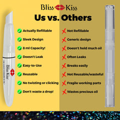 Bliss Kiss empty nail oil pen ready to fill with your oil.
