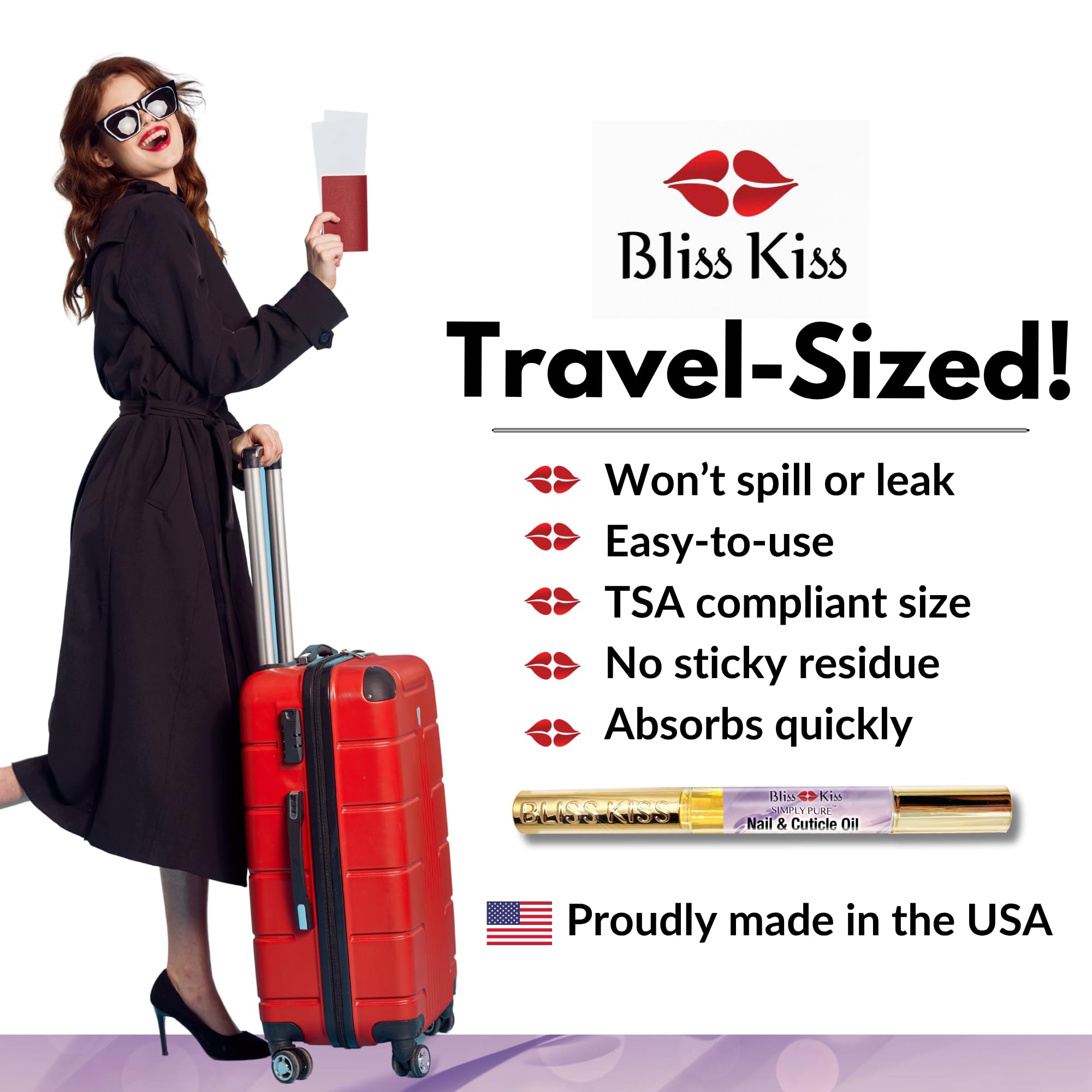 Bliss Kiss quick touch-ups during handwashing or sanitizing.
