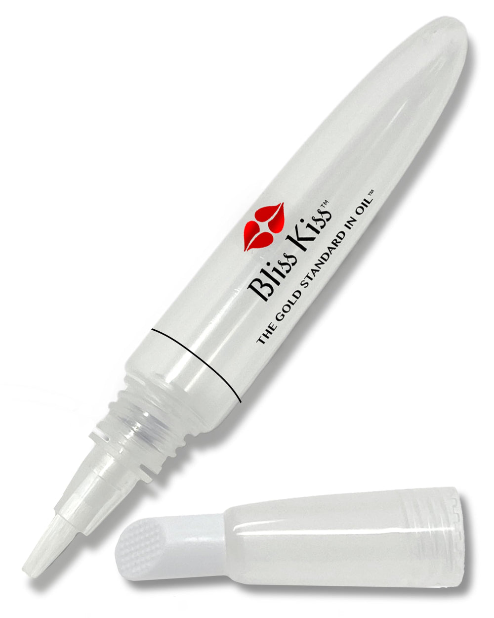 Bliss Kiss refillable cuticle oil pen with sleek design for precise application.