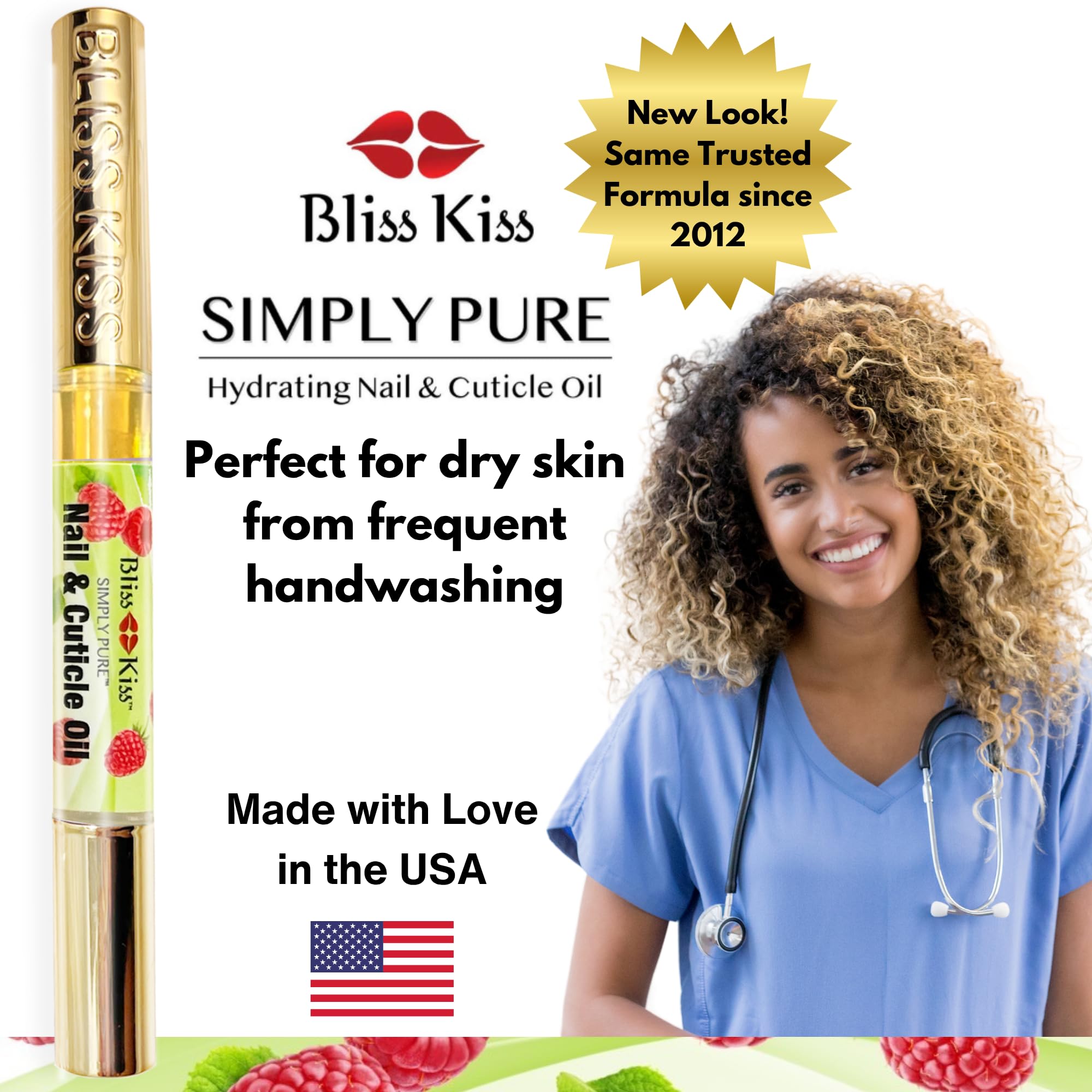 Bliss Kiss vitamin E nail care ingredients spotlight on nourishing support.