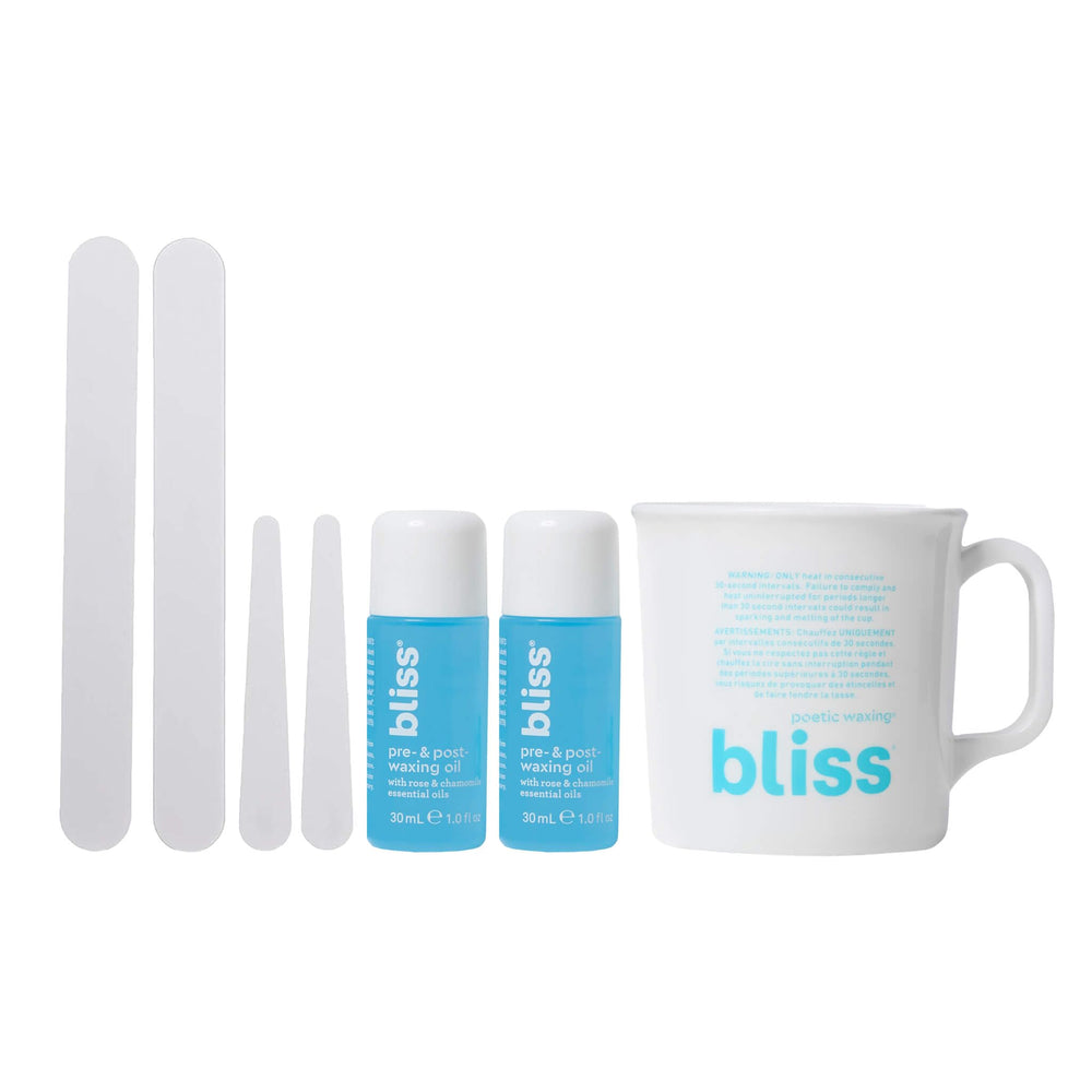 Bliss Poetic Waxing Kit sensitive-skin-friendly formula supports delicate skin.