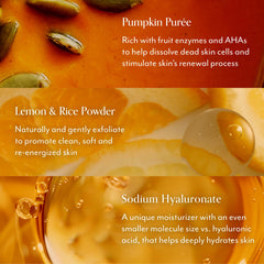Bliss Pumpkin Powerhouse mask jar close-up shows creamy texture for gentle exfoliation