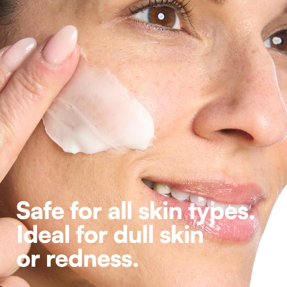 Closeup on skin showing natural radiance from vitamin C boost.