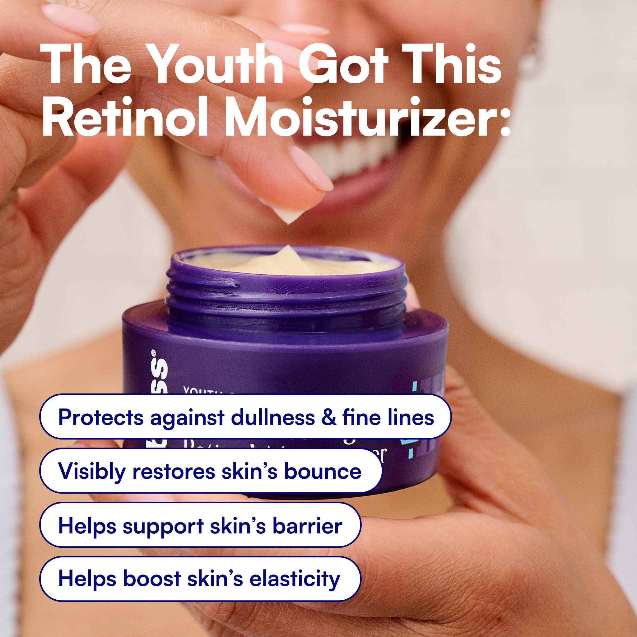 Fragrance-free label on Bliss Youth Got This Retinol Moisturizer for sensitive skin.
