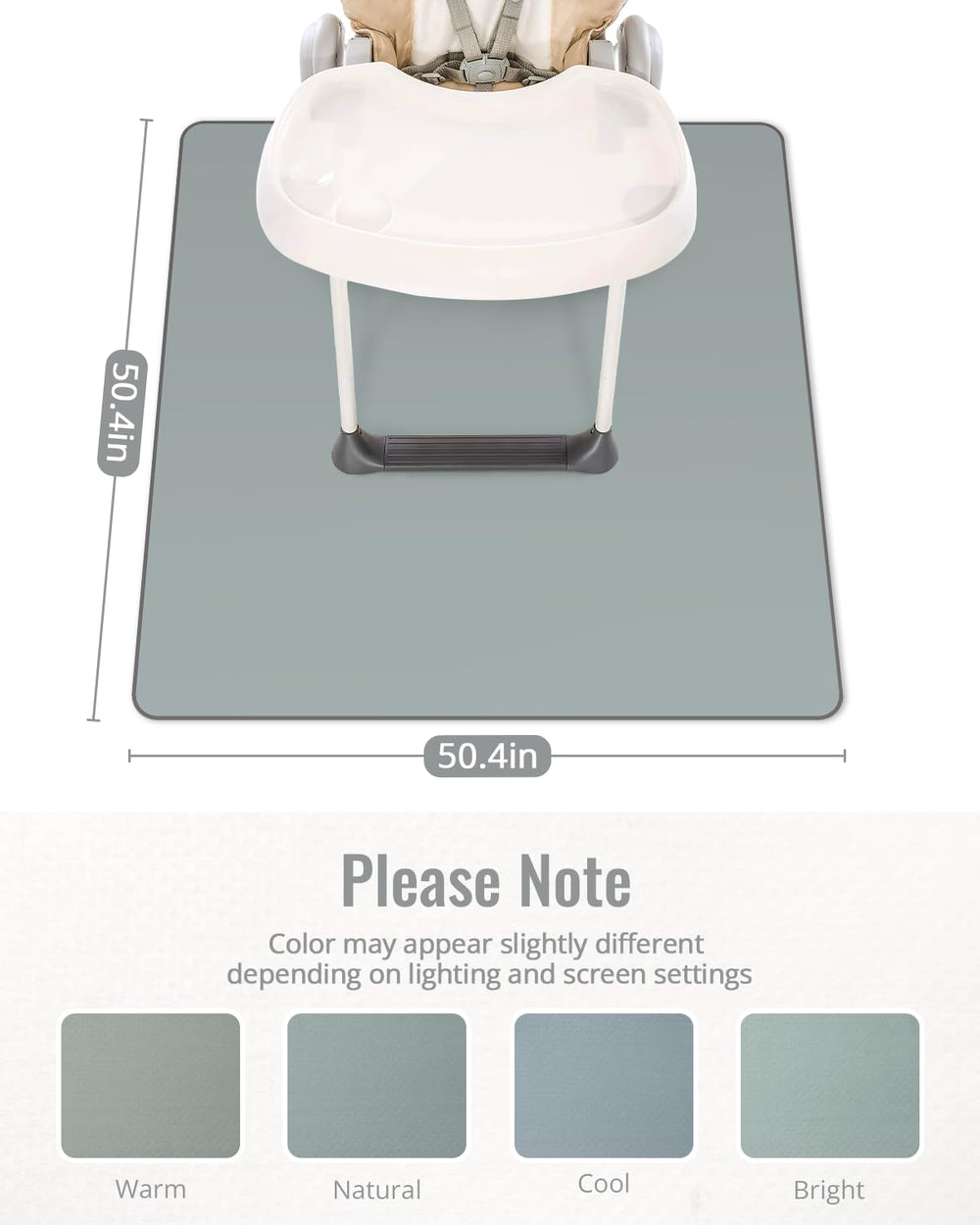 Blissful Diary anti-slip bottom helps keep the mat in place during meals