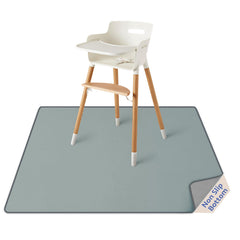Blissful Diary under high chair splat mat catches food spills to protect floors