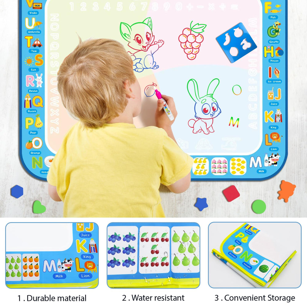 BlissfulBlend doodle mat easy-clean surface reusable with water only