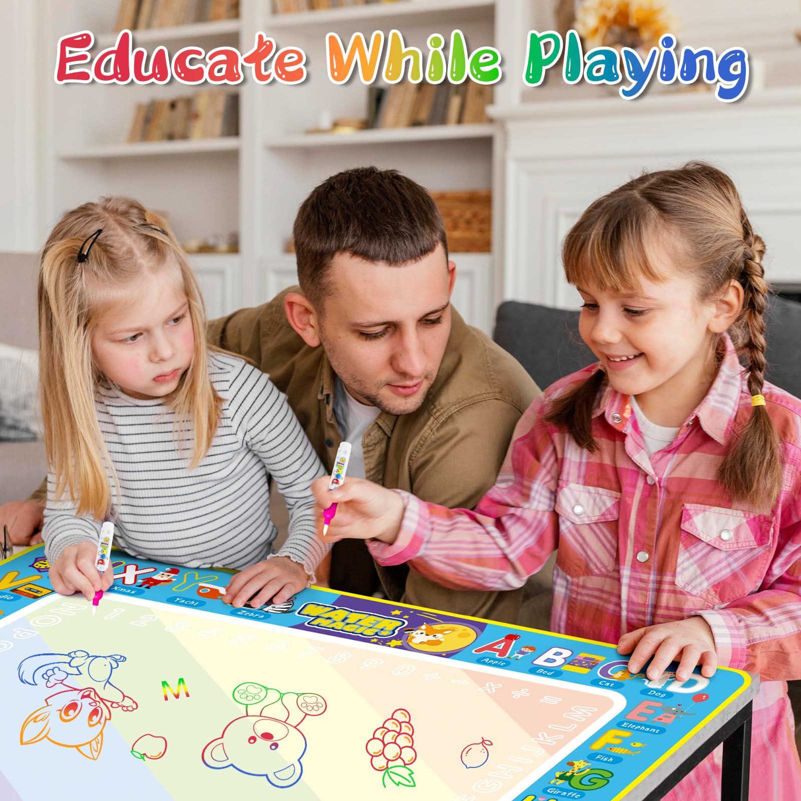 BlissfulBlend doodle mat uses safe fabric materials for kids