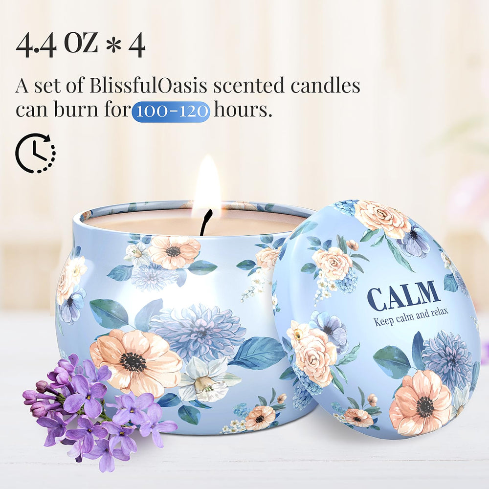 BlissfulOasis candle set lid keeps candles dust-free and portable.