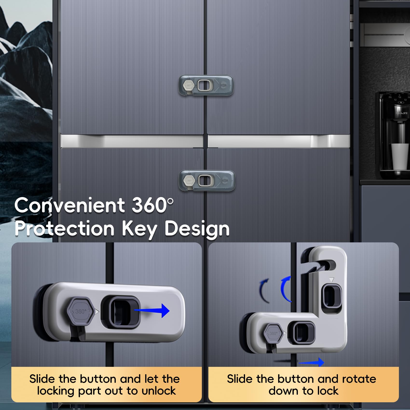 Blissleaf clear blue lock visible with discreet design