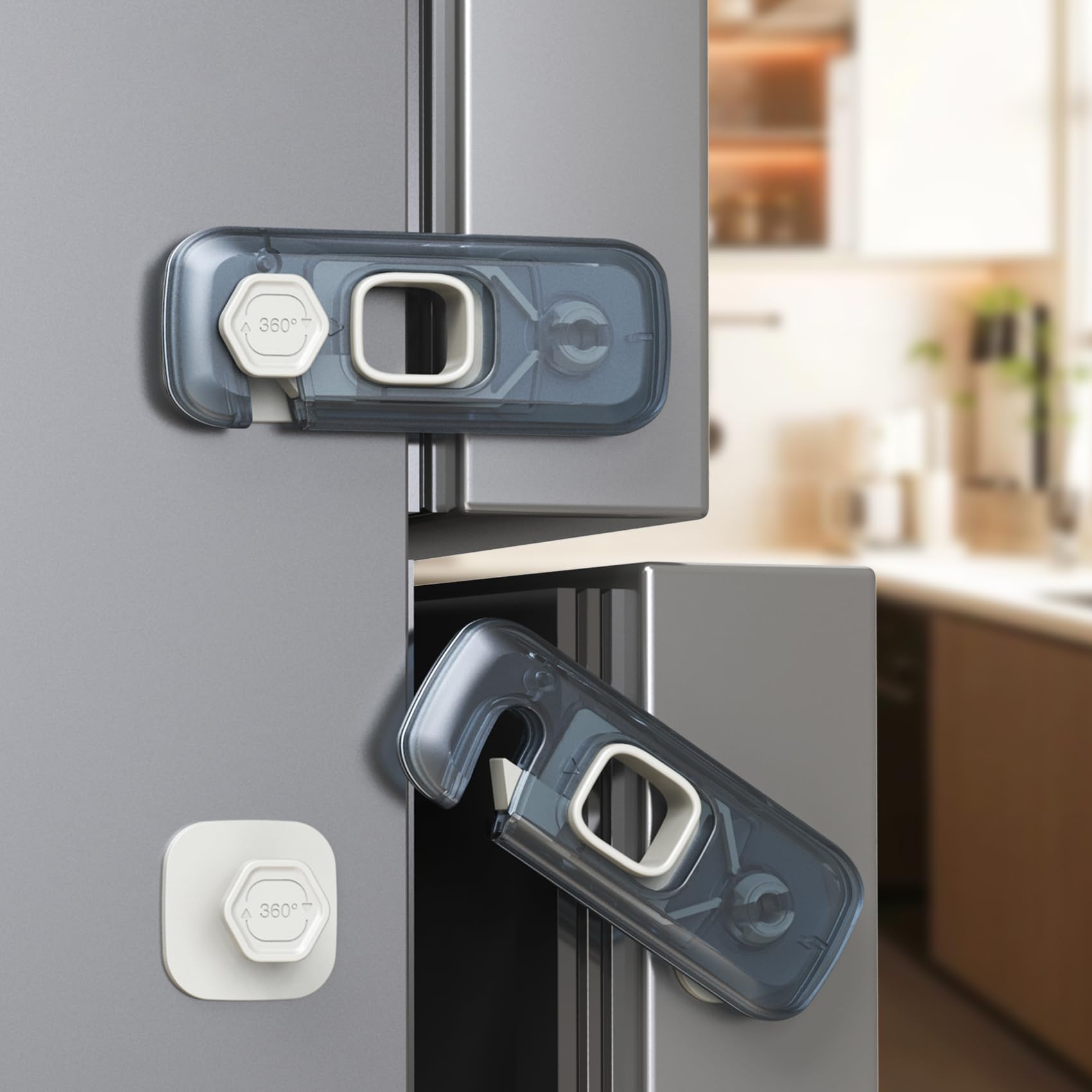 Blissleaf fridge locks pair on door for child safety and easy use