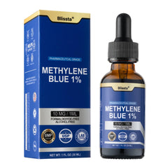 Blissta Methylene Blue 1% bottle front view for cognitive support.
