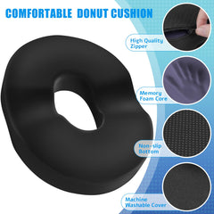 BlissTrends donut pillow memory-foam-core highlights durable, supportive core.