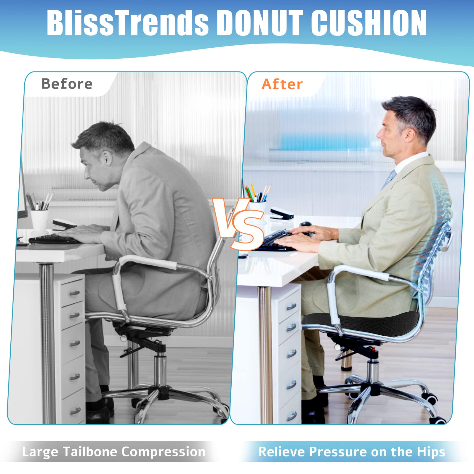 BlissTrends donut pillow removable-cover-washable for easy cleaning.