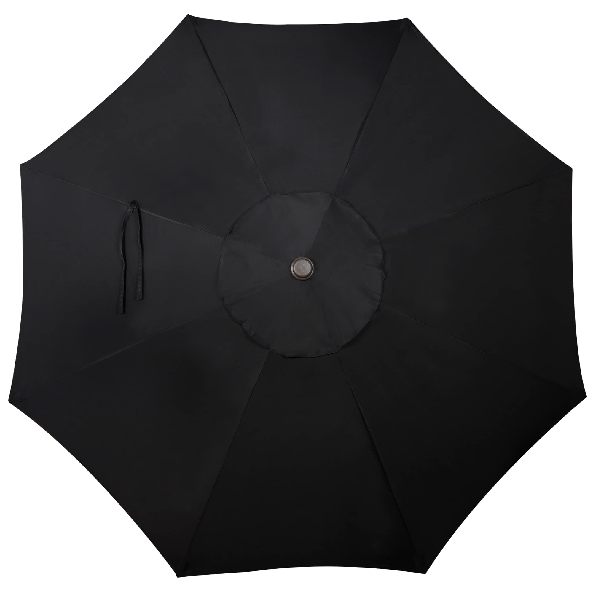 Blissun black polyester canopy offers waterproof, UV-resistant shade.