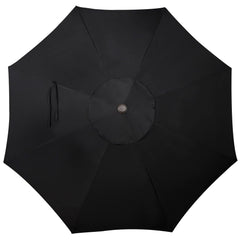 Blissun black polyester canopy offers waterproof, UV-resistant shade.