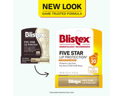 Three-tube Blistex protection pack shown for on-the-go lip care